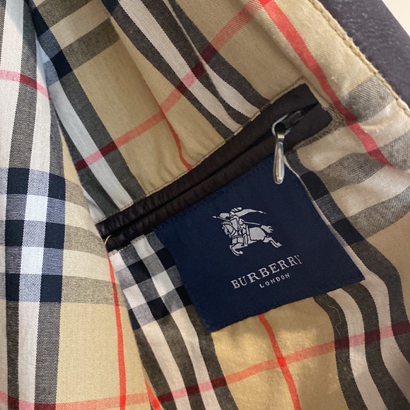 Very Rare Leather BURBERRY Field Jacket (approx Size L) - Picture 5 of 6